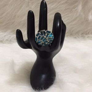 🌹Turquoise Baguette Stones  Statement Ring